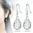 thumbnail image 1 of Wishing Tree Pendientes colgantes de filigrana de plata esterlina 925 para mujer Feliz Sencillez, 1 of 2