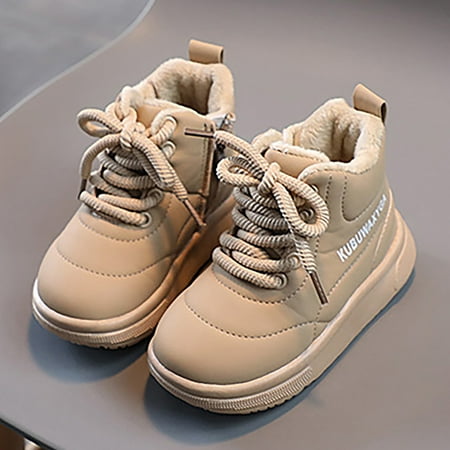 

WZJuhiie Boys and Girls Mesh Lace Shoes Fashion Mesh Lace Boots Non Slip Breathable Nude Boots