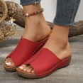 thumbnail image 2 of Mepaouo Summer Sandals for Women 2025 Platform Wedge Slides Arch Support Orthotic Casual Walking Shoes, 2 of 7