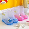 thumbnail image 5 of nsendm Female Shoes Little Kid Kids Low Heels Cute Cartoon Mid Tube Rain Boots Fashion Transparent Practical Outdoor Small Toddler Rain Boots Girls Pink 11, 5 of 7