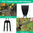 thumbnail image 7 of YeYeBest Hoe Garden Tool with Two-Head, 45" Adjustable Hand Cultivators & Tillers, 7 of 7