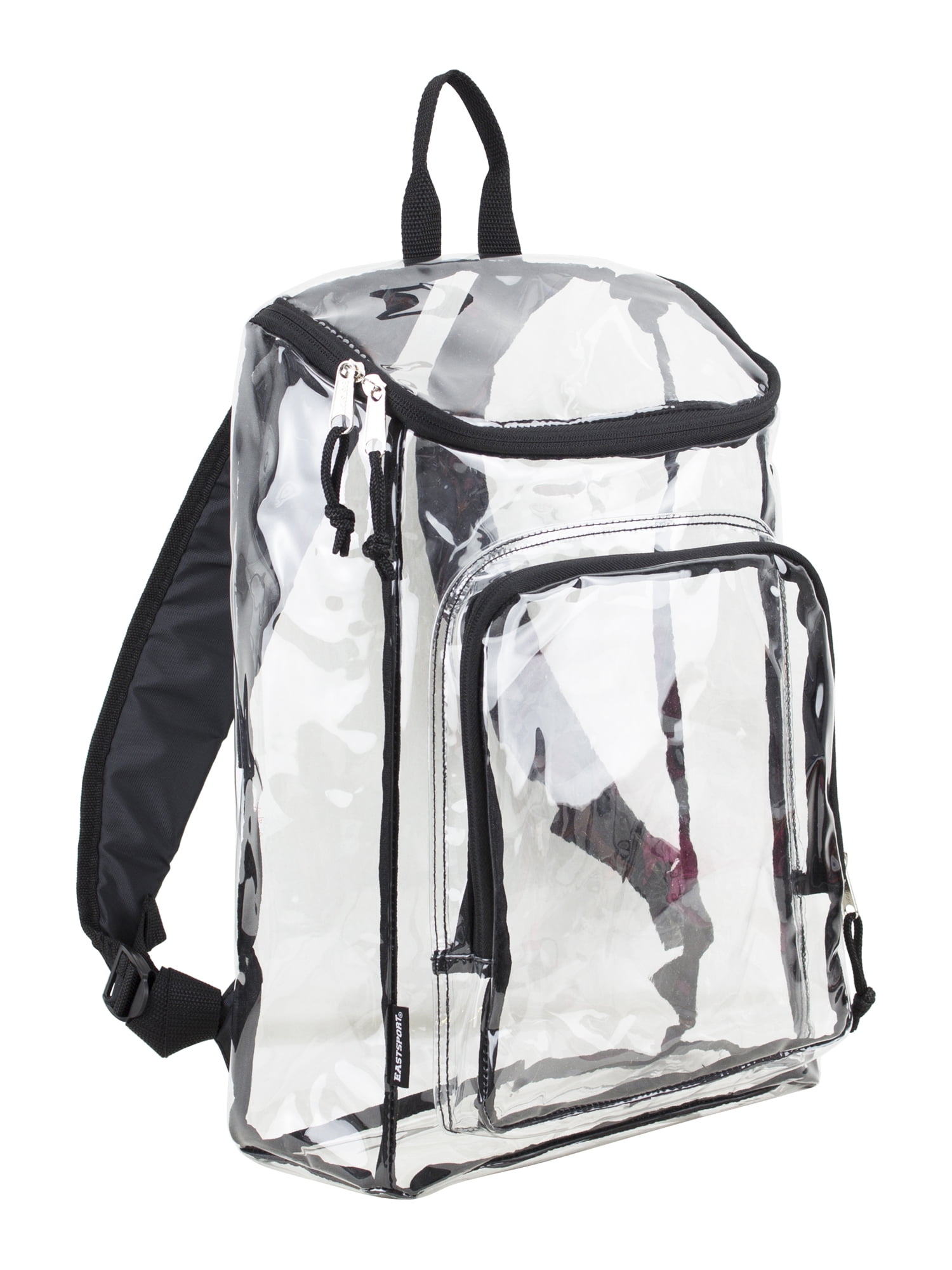 Eastsport Clear Top Loader Backpack, Black