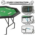 thumbnail image 4 of M optimized Octagon Poker Table with Collapsible Legs, Casino Leisure Gamimg Table for 8 Players, Texas Holdem Blackjack Poker Table with Cup Holders, 4 of 8