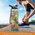 thumbnail image 5 of Motivational Water Bottle 32 oz with Straw, BPA Free Reusable Fitness Sport Bottle Perfect for Travel, School, Outdoors, and Gym Artoon Parrots, 5 of 6