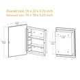 thumbnail image 3 of Black Plastic Bathroom Medicine Mirror Cabinet 16 x 22 inch, Surface and Recessed Mount, 3 of 6