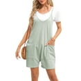 thumbnail image 2 of Spaghetti Strap Women V-Neck Solid Sleeveless Jumpsuit With Pocket, 2 of 5