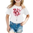 thumbnail image 4 of Shadoumai 100 Days Of School T Shirt Girls Shamrock Four Leaf Crew Neck Short Sleeve T Shirt Trendy Blouse Tops Clothes for Girls, 4 of 4