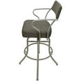 thumbnail image 2 of Carolina Swivel Tilt Bar 30" Metal Bar Stool -  Brown Fabric - Beige frame, 2 of 6