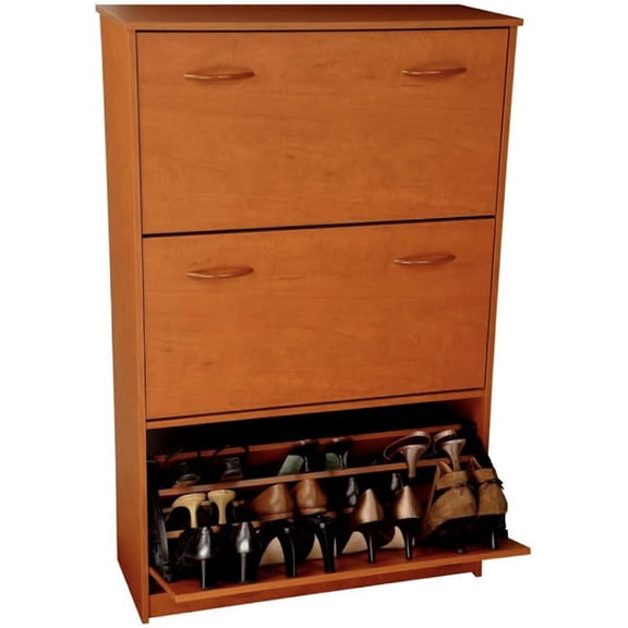 Venture Horizon Stackable Triple Shoe Cabinet (Cherry)