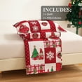 thumbnail image 3 of Green Essen Christmas Quilts Twin Christmas Tree Bedspread Lightweight Coverlet Festive Bedding Plaid Home Decor, 3 of 6