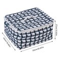 thumbnail image 4 of Bolsa grande de almacenamiento de ropa de lino y algodón, soporte organizador para mantas y ropa de cama (oso polar), 4 of 8
