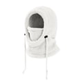 thumbnail image 6 of PInxai Kids Hats Winter Warm Thick Double-Layer Pullover Scarf Hat Fleece Lined Solid Color Windproof Outdoor Hats,White,3-10 Years, 6 of 6