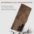 thumbnail image 7 of KONEE Phone Case Compatible with Samsung Galaxy S22 Ultra 5G,Leather Case PU Leather Flip Phone Case with [Card Slot] [Stand Function], Foldable Phone Case for Samsung Galaxy S22 Ultra 5G Case,Brown, 7 of 7