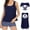 Navy, variant on Tankini Swimsuits for Women Tankini Swimsuits for 3 Piece Bathing Suits Swim Tank Top With Boy Shorts and Bra Swimwear Navy XL