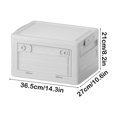 thumbnail image 3 of Caja de almacenamiento plegable de plástico transparente con tapa | Organizador grande plegable con ruedas suaves | Apertura bidireccional transparente | Ecológico y duradero | 36.5x27x21cm | Para, 3 of 6