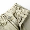 thumbnail image 6 of KIDSCOOL SPACE Various Colors Toddler & Big Child Wide-leg Cargo Jeans, 18M-14T Ribbed Waist Denim Pants,Beige,9-10 Years, 6 of 6