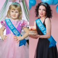 thumbnail image 6 of Sparklane Pink Birthday Crown and Sash Set, Women's Princess Birthday Accessory, One Size, Female, Girls, 6 of 15