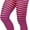 Black/Hot Pink, variant on Tobeinstye Women's Horizontal Alternating Narrow Thin Wide Striped Pantyhose - Black And White - One Size