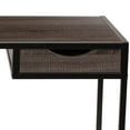thumbnail image 4 of Flash Furniture Driftwood Finish Computer Desk with Pull-Out Drawer and Black Metal Frame, 4 of 5