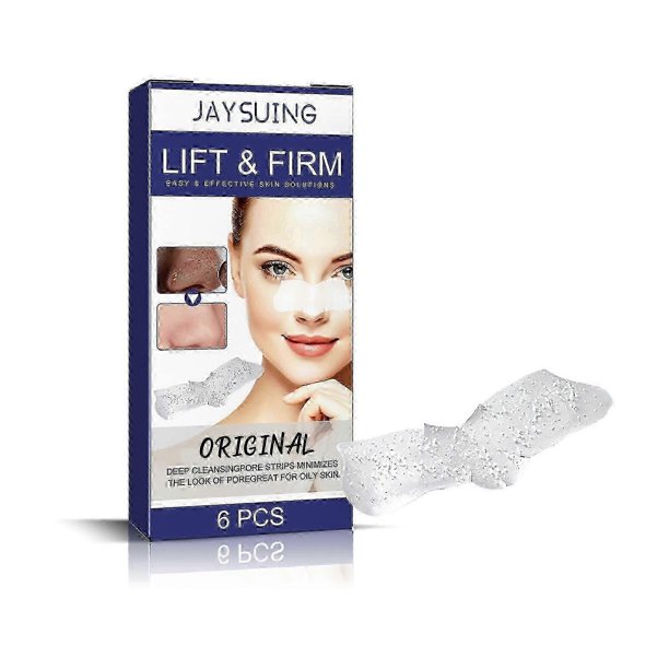Jaysuing Deep Pore Cleansing Paste Deep Cleansing Nose Blackhead Closed Mouth Firming Pore Care Nasal Sticker - 6Pcs