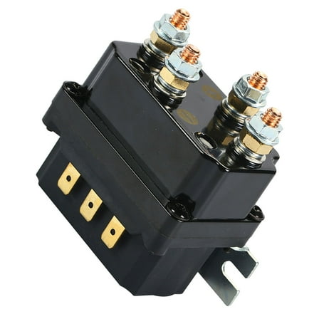 AURARMLET Winch Solenoid Contactor 1Pc Black Copper Alloy Plastic Replacement Part for ATV Accessories