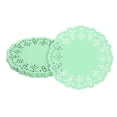 thumbnail image 1 of 50 piezas de servilletas de papel, servilletas de papel de encaje de 3.5 pulgadas, manteles desechables de papel verdes, 1 of 7