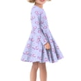 thumbnail image 2 of DISNIMO Girls Purple Axolotl Dresses Kids Star Dress Girls Dress 5-6T Girl Dresses Long Sleeve Swing Dress Girls Midi Fall Dresses Kids Twirly Dress Children Long Sleeve Dress Girls Skater Dress, 2 of 6