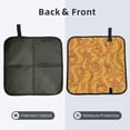 thumbnail image 2 of Orange Geometric Atomic Modern Midcentury Foldable Seat Cushion for Bleachers, Stadium Seats, Camping & Outdoor Events, Portable Lightweight Pad with Carabiner, 2 of 6