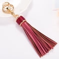 thumbnail image 2 of HSHDLDF Women Leather Tassels Keychain Car Circle Key Rings Gift Bag Hanging Buckle, 2 of 7
