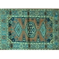 thumbnail image 1 of Ahgly Company Indoor Rectangle Persian Turquoise Blue Traditional Area Rugs, 8' x 10', 1 of 4
