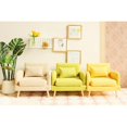 thumbnail image 2 of 1/12 casa de muñecas sofá individual casa de muñecas decoración juguete amarillo, 2 of 5