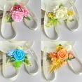 Bridesmaid Wrist Flower 3D Simulation Flower Headdress Handmade Rose Wedding Dress Accessories