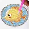 thumbnail image 2 of Posavasos para bebidas DIY con juego de estantes de almacenamiento Juego de posavasos de madera Patrón de animales de dibujos animados Posavasos modernos para cualquier tipo de mesa Regalo perfecto FLhrweasw  Nuevo, 2 of 9