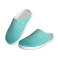 thumbnail image 2 of Lsque Blue And Turquoise Pattern Womens Comfort Cotton on Scuff With Memory Foam and Anti-skid Sole Slipper-40/41, 2 of 7