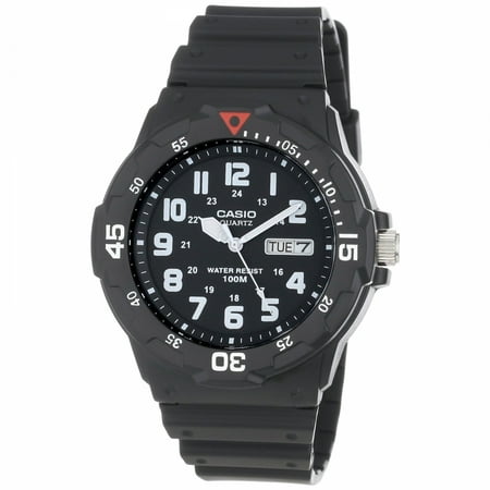 Men's 43mm Analog Dive-Style Watch, Black Resin (The Best Watches Under 200)