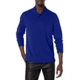 thumbnail image 3 of Men Polo Shirts Long Sleeve with Button Slim Fit Summer Shirts Blue Mens Fashion Shirts, 3 of 7