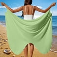 thumbnail image 2 of Plus Size Women's Beach Sarong Semi-Sheer Swimwear Cover Ups Short Skirt with Waist And Sheer Draped, 2 of 9