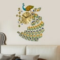 thumbnail image 7 of ChicHomey Metal Living Room Luxury Peacock Large Wall Clock 3D Wall Watch Home Decor Gift, 7 of 7