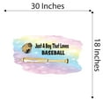 thumbnail image 4 of Watercolor Decal Just A Boy That Loves Baseball Bedroom Wall Decal for Children Baseball Dream Sport Inspirational Quote Cute Themed Room Décor - Size: 30 In x 18 In, 4 of 5