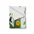 thumbnail image 2 of Letter N Soft Flannel Fleece Blanket, Chamomile Daisy Gerbera Blooms and Green Leaves Colorful Butterflies Nature, Cozy Plush for Indoor and Outdoor Use, 70" x 90", Green Multicolor, by Ambesonne, 2 of 6