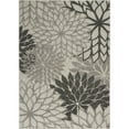 thumbnail image 3 of Nourison Aloha Indoor/Outdoor Tropical Floral Silver Grey 3'6" x 5'6" Area Rug, (4' x 6'), 3 of 11