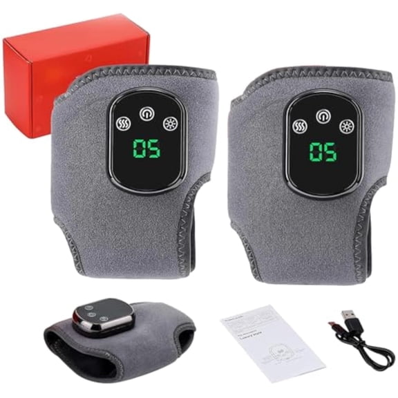 DUHKP Foot Massager, Sweevly 3-in-1 Foot Massager, with Heated Ankle Wrap, 3 Vibration Mode, 5 Heat Leavel, Suitable for Parents (2Pcs)