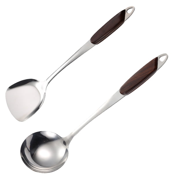 Suministros de cocina, pala de cocina de acero inoxidable, aislamiento de sarga, cuchara para sopa, colocación de cuchara de arroz