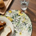 thumbnail image 3 of Flowers Eucalyptus Round Placemats Set of 4 for Dinning Tables,Heat-proof Braided Table Mats 15 Inch,Vintage Botanical Floral Leaves Washable Place Mat for Kitchen Restaurant Party Table Decor, 3 of 9