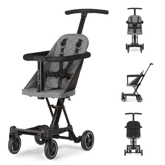 Dream On Me Lightweight And Compact Coast Rider Stroller With One Hand Easy Fold, Adjustable Handles And Soft Ride Wheels, Grey