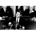 thumbnail image 1 of 24x36 gallery poster, President Kennedy proposing Moon program to Congress, May 1961, 1 of 1