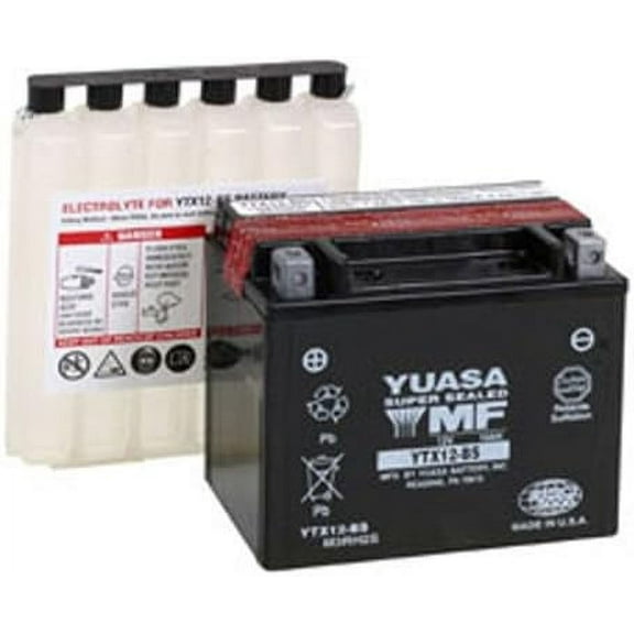 Yuasa - YUAM3RH2S - YUASA YTX12-BS MAINTENANCE FREE 12 VOLT