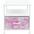 thumbnail image 6 of Sorbus Nightstand 1-Drawer Shelf Storage- Bedside Furniture & Accent End Table Chest for Home, Bedroom, Office, College Dorm, Steel Frame, Wood Top, Easy Pull Fabric Bins (Pink), 6 of 6