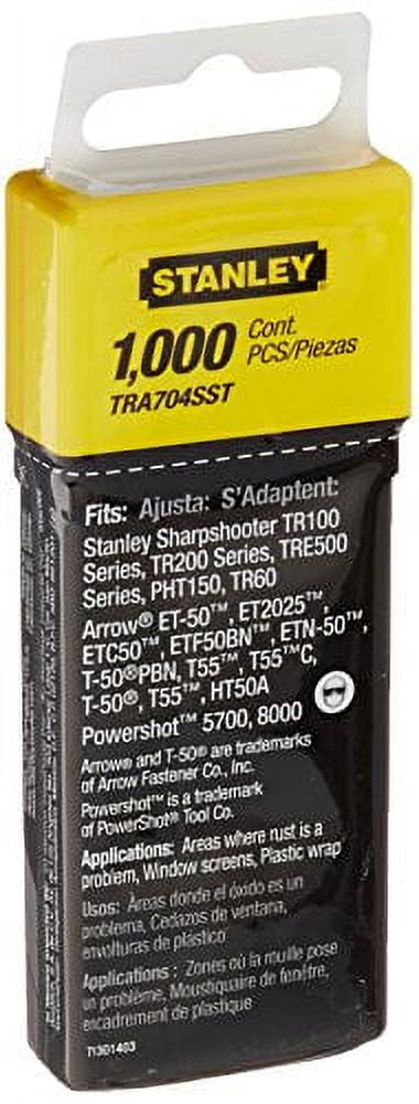 Stanley TRA704SST 0.42 in. Stainless Steel Narrow Crown Staples