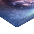 thumbnail image 2 of Ambesonne Nebula Fitted Sheet, Star Clusters Universe, Queen Size, Navy Purple, 2 of 3
